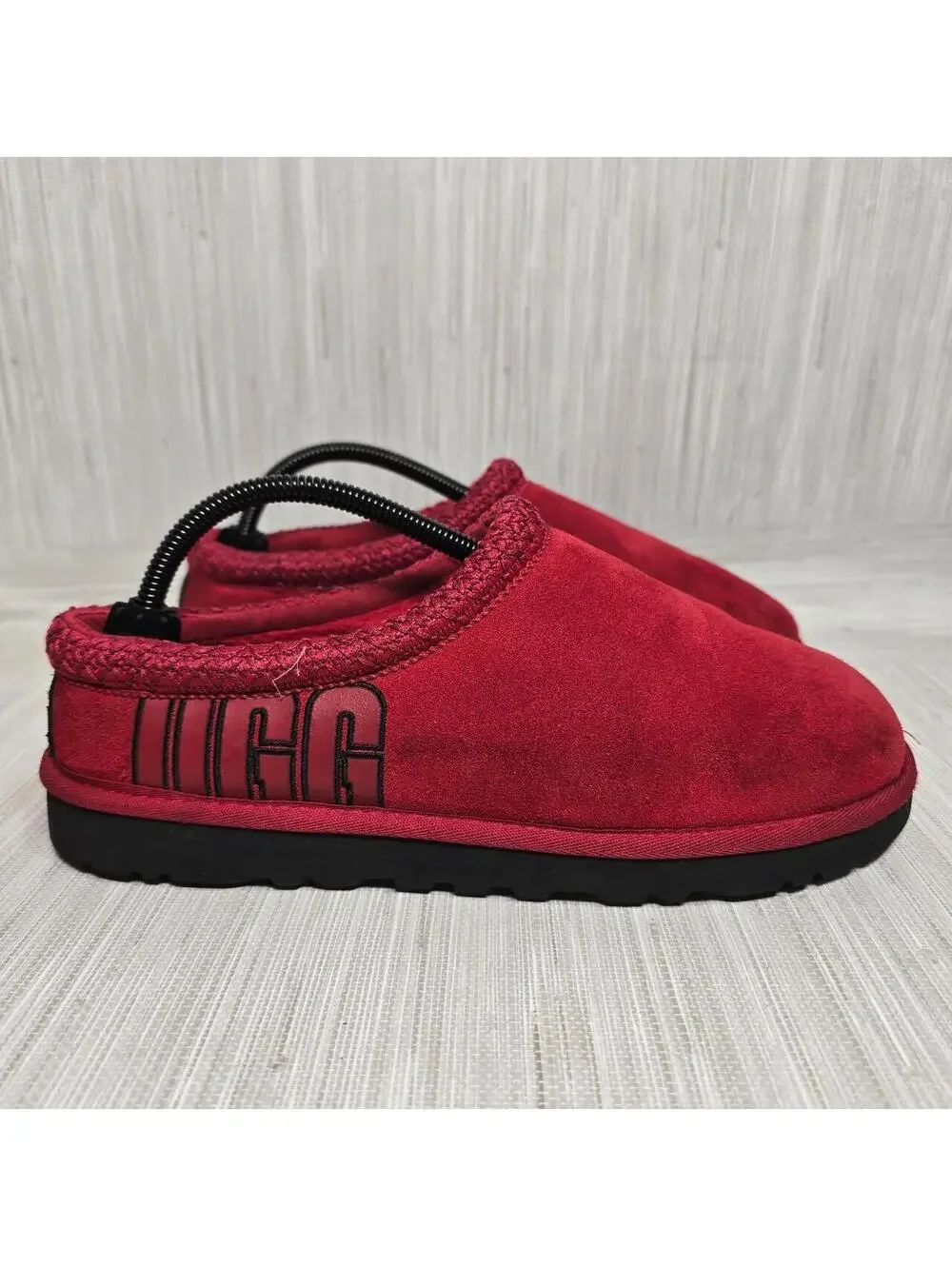 UGG Men’s Red Suede Slippers – Size 8
